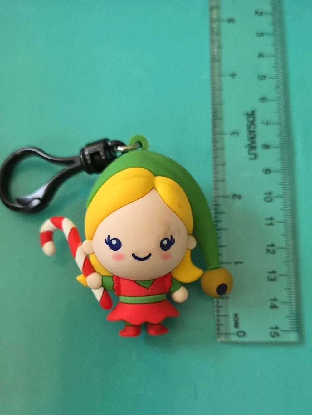NLP Silicone Girl Elf Christmas Bag Charm,  Keychain